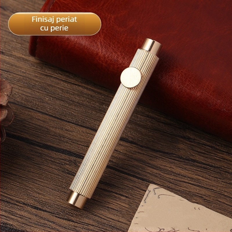 Stilou de buzunar retro cu cerneală, seria 86, corp din metal, sistem de absorbție a cernelei, vârf metalic, imprimare logo disponibil