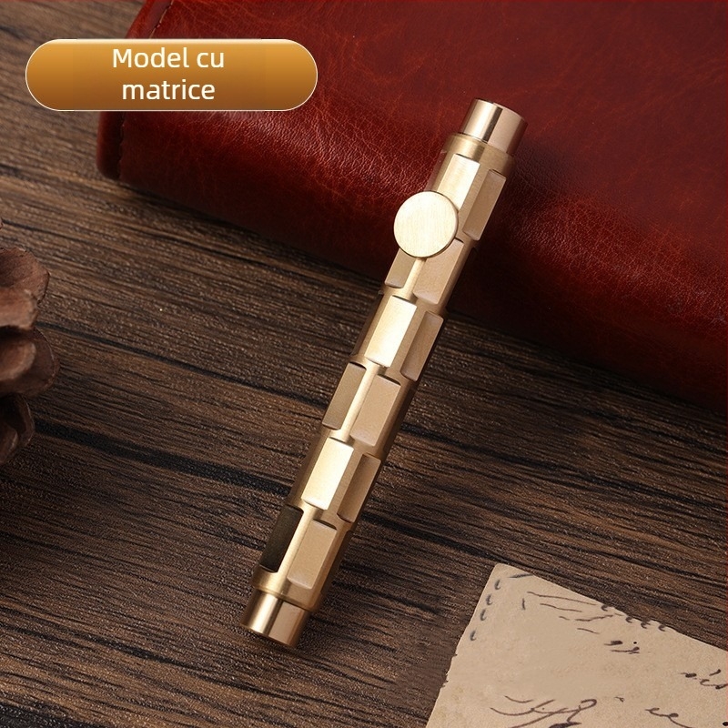 Stilou de buzunar retro cu cerneală, seria 86, corp din metal, sistem de absorbție a cernelei, vârf metalic, imprimare logo disponibil