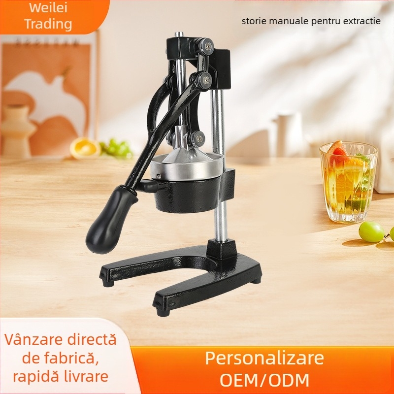 Presă manuală pentru fructe din fontă, pentru portocale și lămâi, neelectrificată, pentru utilizare comercială ușoară, posibilitatea imprimării logo-ului