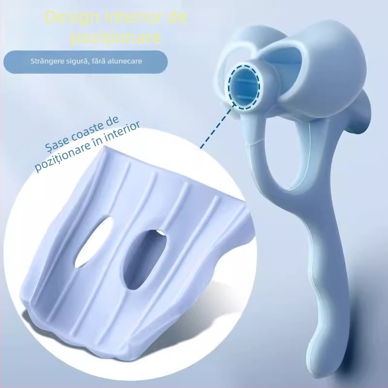 Ținător de creion cu cinci degete, protecție din silicon pentru degete, corectează postura la scris, pentru începători din grădiniță, Modelul 2