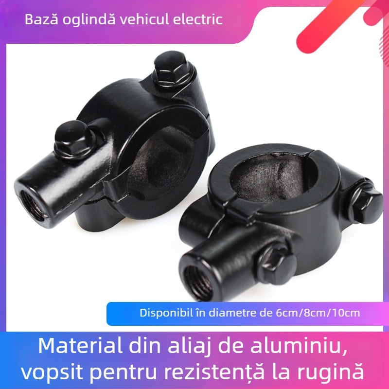 Suport oglindă motocicletă și montură oglindă vehicul electric; braț compatibil cu acoperiș pentru bicicletă și triciclu electric