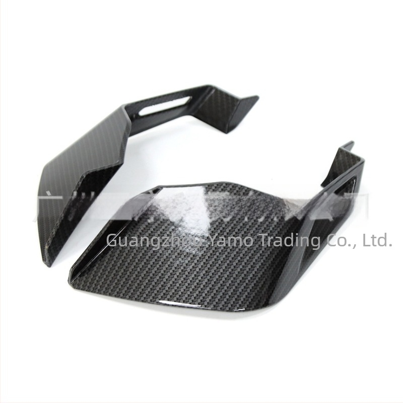 Kit spoiler universal pentru motocicletă, cu aripă fixă, aripă laterală, buză inferioară a spoilerului și accesorii în formă de aripă de rechin (Brand AMOTIME; Model YM; Aplicabil: model universal de motocicletă; Scop: Spoiler)