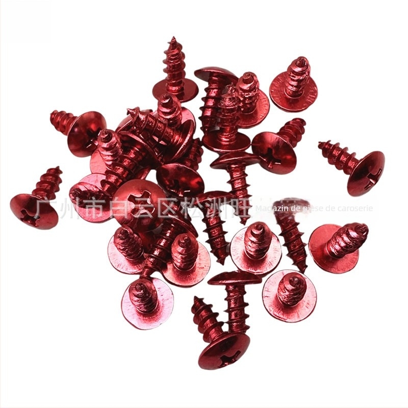Șuruburi decorative din aliaj de aluminiu, colorate, 5×12 mm, autoforante pentru motociclete și scutere