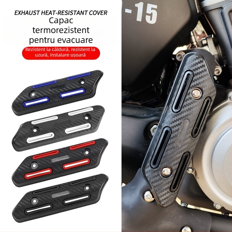 Protecție termică ABS pentru evacuare, antiarși, pentru motocicletă off-road, 195 × 55 mm, model Xg-332