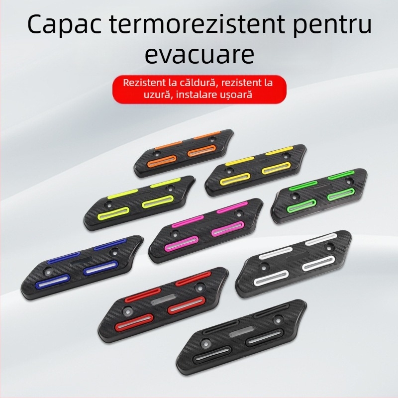 Protecție termică ABS pentru evacuare, antiarși, pentru motocicletă off-road, 195 × 55 mm, model Xg-332