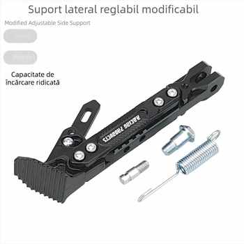 Suport lateral reglabil pentru motociclete și vehicule electrice; suport unic din aliaj CNC de aluminiu; potrivire universală