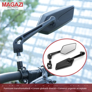 Magazi Oglindă retrovizoare universală pentru motociclete - carcasă din plastic, oglindă reflexivă pentru mers înapoi