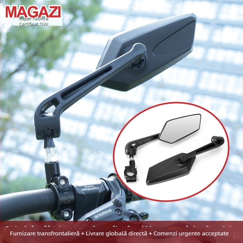 Magazi Oglindă retrovizoare universală pentru motociclete - carcasă din plastic, oglindă reflexivă pentru mers înapoi