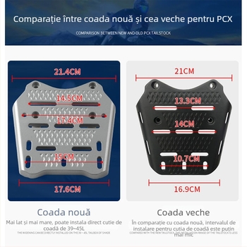 Rack posterior din aliaj de aluminiu și suport pentru cutie pentru motocicleta Honda PCX150/PCX160