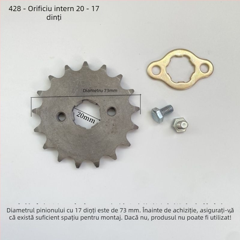 CG125 pinion lanț pentru motocicletă, 14-17 dinți, volant