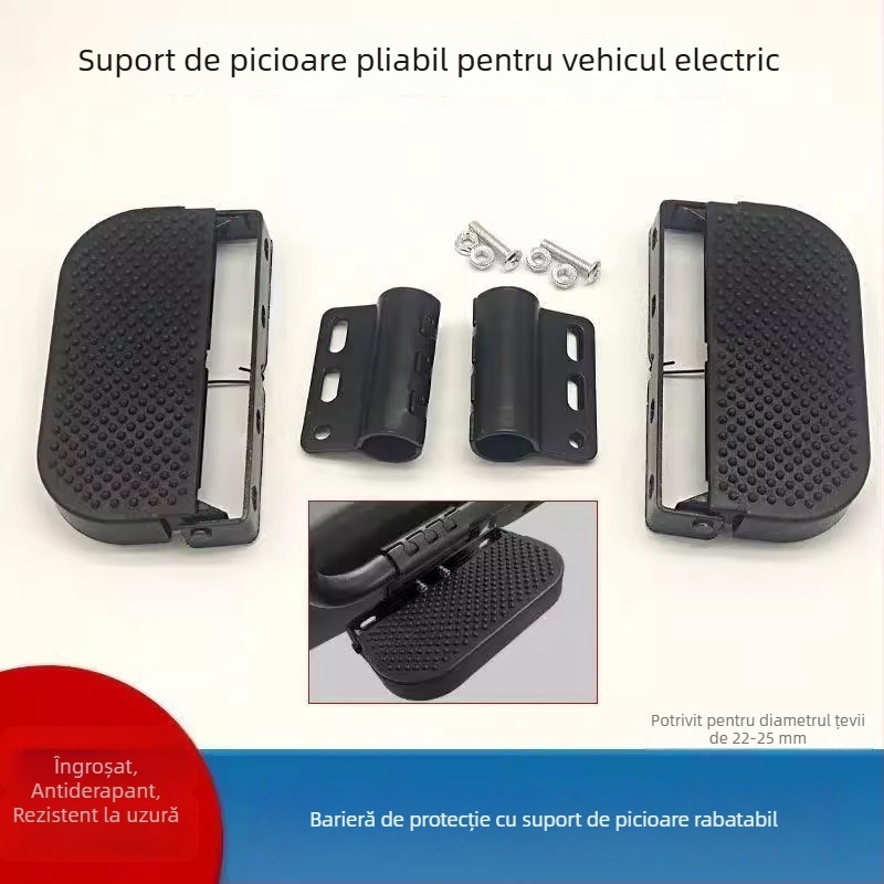 Pedală pliabilă antiderapantă, extinsă, pentru modificări la motocicletă, compatibilă cu scutere electrice, fără găurire necesară