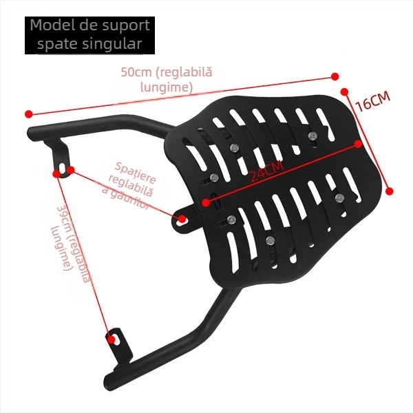 Raft posterior pentru vehicul electric, spate întărit, compatibil universal, din placă de fier, Ke Meng, pentru livrări