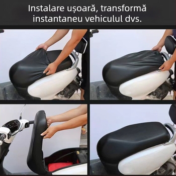 Husă pentru șa de vehicul electric (Protecție solară, Rezistentă la apă, Îngroșată, Universală, Din piele)