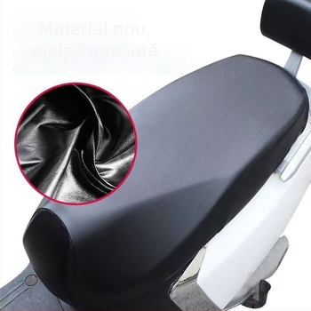 Husă pentru șa de vehicul electric (Protecție solară, Rezistentă la apă, Îngroșată, Universală, Din piele)