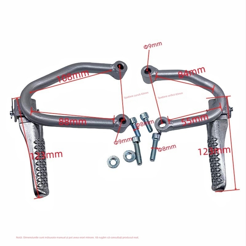 Pedala spate Leopard pentru motocicletă off-road - metal, Dream Horse