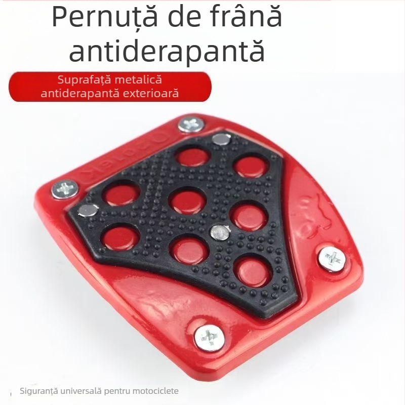 Pedala spate pentru motocicletă – suprafață antiderapantă, metal, finisaj vopsea coptă
