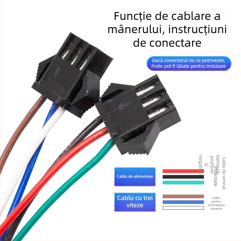 Maner accelerație pentru vehicul electric — cauciuc, 3 trepte pentru triciclu