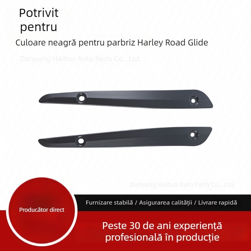 Parbriz Harley Touring: șine metalice decorative, model HT-MTHAPH0034-2