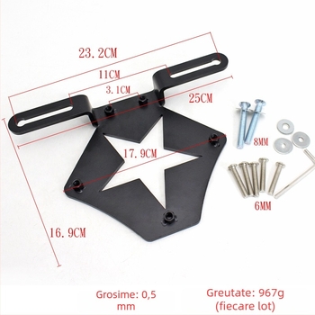 Suport pentru geantă laterală de motocicletă – construcție metalică, brand Wind and Fire Car, compatibil universal, suport pentru geantă laterală