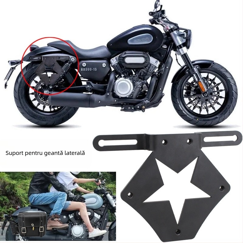 Suport pentru geantă laterală de motocicletă – construcție metalică, brand Wind and Fire Car, compatibil universal, suport pentru geantă laterală