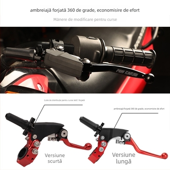 CAKEN manetă de ambreiaj forjată 360° pentru motociclete off-road, aliaj de aluminiu