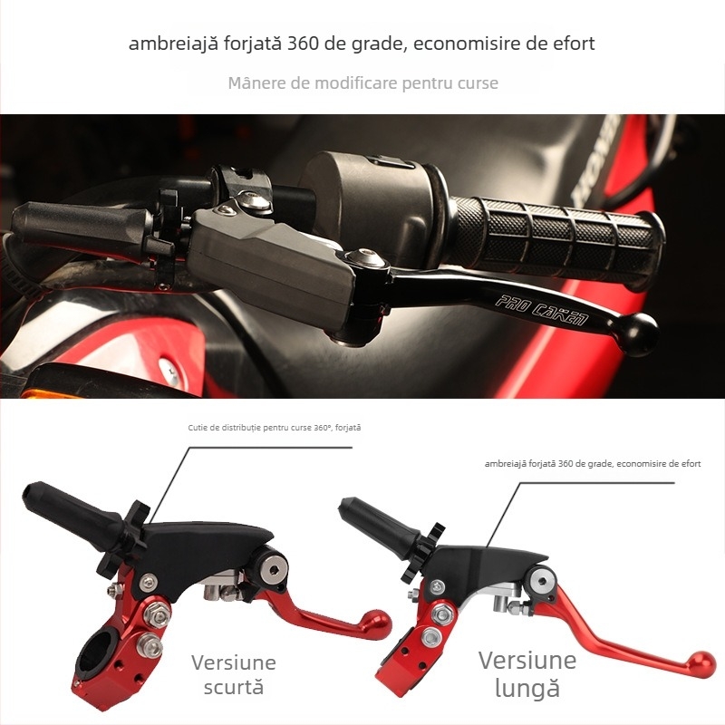 CAKEN manetă de ambreiaj forjată 360° pentru motociclete off-road, aliaj de aluminiu