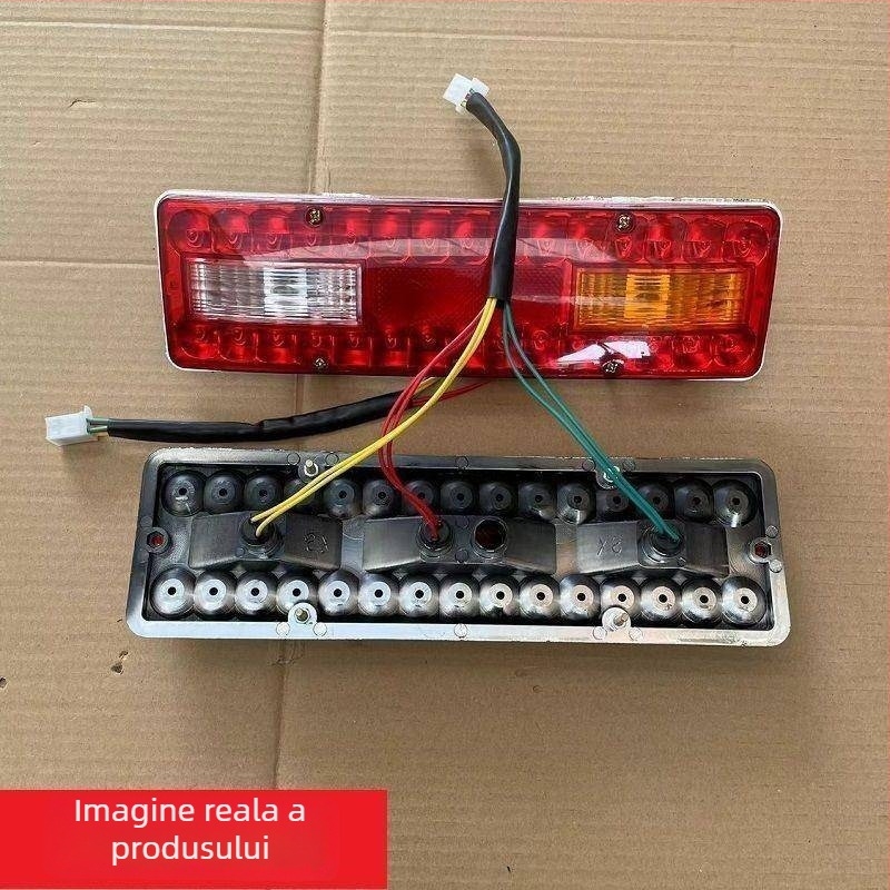 Lampă posterioară pentru tricicletă electrică cu semnalizare, stop și lumină de drum