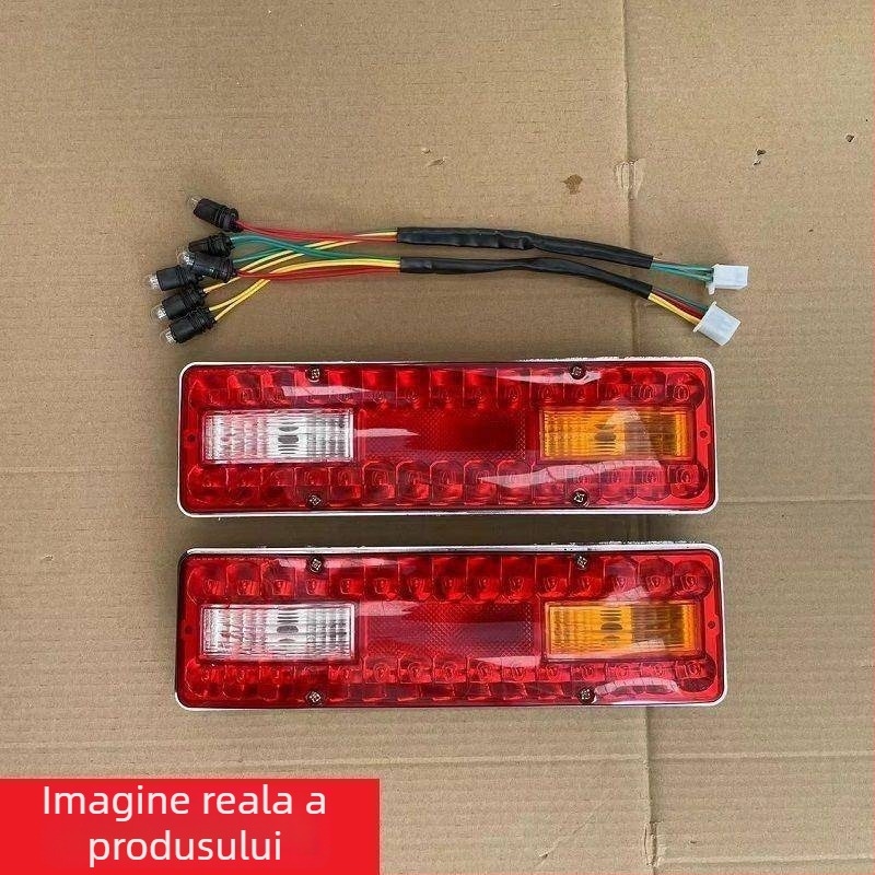 Lampă posterioară pentru tricicletă electrică cu semnalizare, stop și lumină de drum