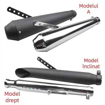 Țeavă de evacuare pentru motocicletă - universală, reglabilă, accesoriu retro modificat (Material: oțel inoxidabil; Brand: Yixuanbao; Stil: Altul)