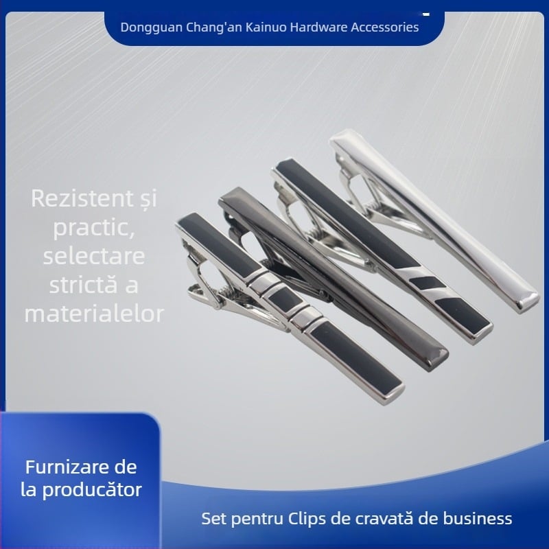 Agrafă cravată din Cupru, Cap Plat, Finisaj Electroplacat, Ambalaj Independent, Potrivit pentru Bărbați și Femei