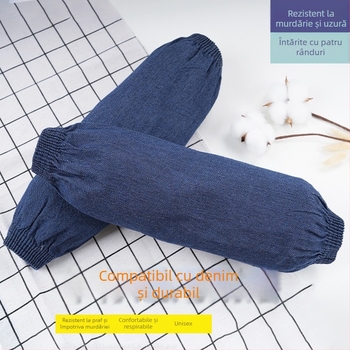 Manșete din denim pentru brațe, unisex, anti-poluare, rezistente la uzură, tratare tie-dye, îngroșate, pentru iarnă, primăvară și toamnă