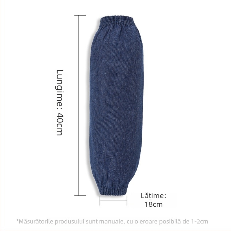 Manșete din denim pentru brațe, unisex, anti-poluare, rezistente la uzură, tratare tie-dye, îngroșate, pentru iarnă, primăvară și toamnă