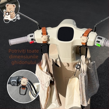 Cârlig de depozitare frontal pentru vehicule electrice – capacitate de susținere, compatibil cu căști și genți