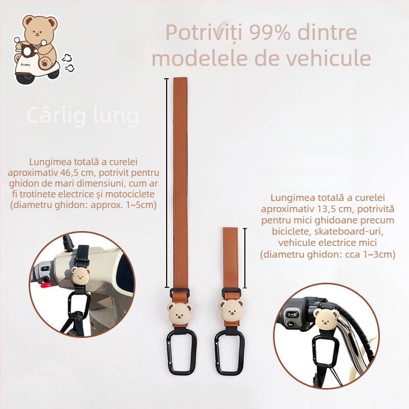 Cârlig de depozitare frontal pentru vehicule electrice – capacitate de susținere, compatibil cu căști și genți