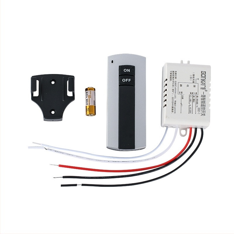 Gonka Guangjia întrerupător fără fir cu 1 canal, design clasic simplu și compact, temperatură de funcționare până la 85°C, potrivit pentru iluminare variată, săli de expoziții și holuri; număr material JL-C02-1 road