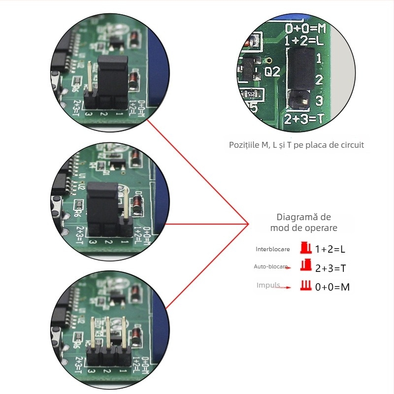 Comutator wireless dual-channel pentru sisteme 12V DC: control motor înainte/înapoi, supapă solenoid, iluminare și control poartă