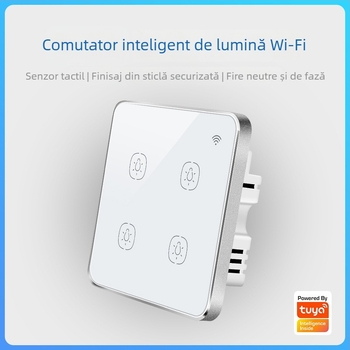 Keeper TY-CN-L Controler inteligent de iluminat WiFi cu panou tactil, comandă vocală și acces de la distanță pentru întreaga casă