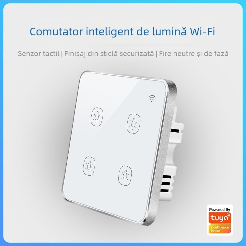 Keeper TY-CN-L Controler inteligent de iluminat WiFi cu panou tactil, comandă vocală și acces de la distanță pentru întreaga casă
