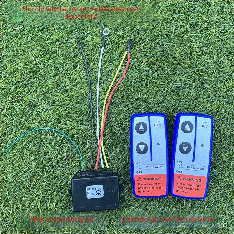 Winch electric 12V/24V pentru vehicule off-road, cu telecomandă wireless – FCC certificat – Brand Kamen Kaisi