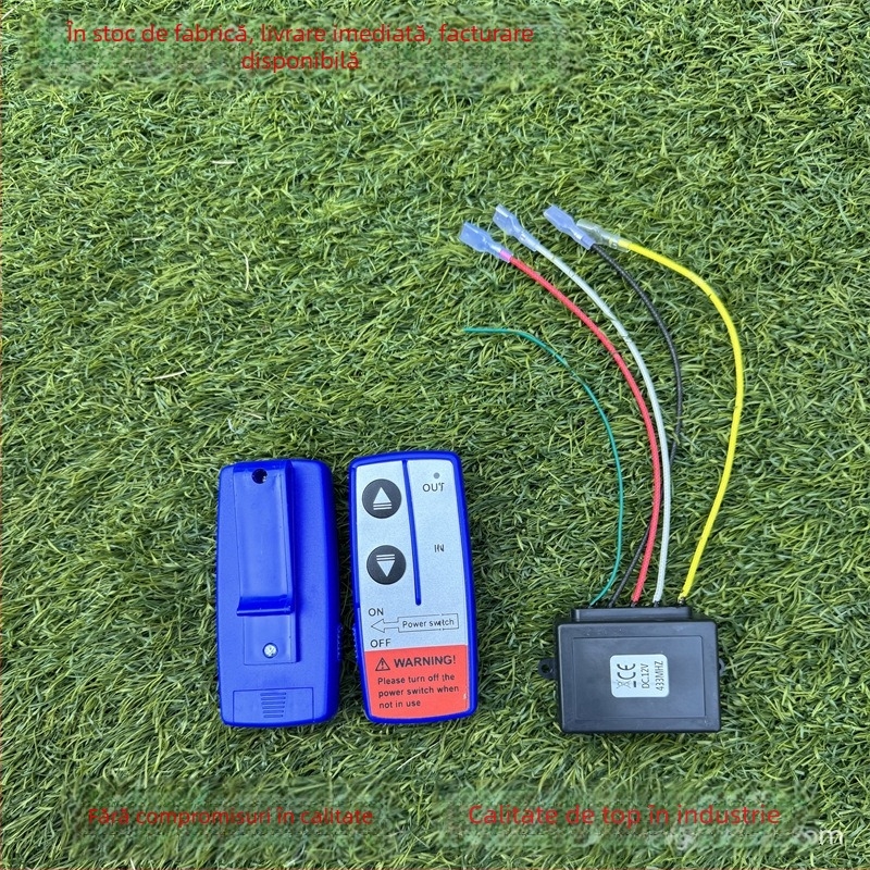 Winch electric 12V/24V pentru vehicule off-road, cu telecomandă wireless – FCC certificat – Brand Kamen Kaisi