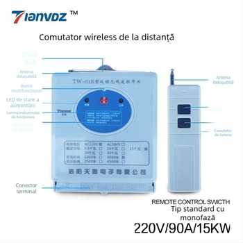 Comutator wireless de control 220V monofazat pentru echipamente industriale, pompe de apă de înaltă putere și irigații agricole, temperatură de lucru -40°C...85°C
