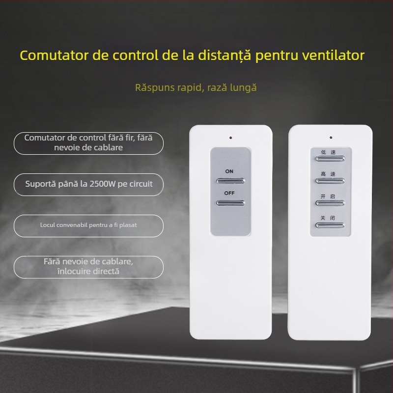 Ventilator wireless cu telecomandă JANX, temperatură de funcționare 0-40°C, întrerupător la distanță