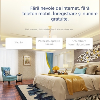 Comutator cu control vocal, fără conectare la rețea, 220V AC, CE, panou PE, viață electrică 2.000.000 cicluri
