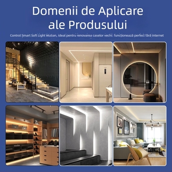 Panou inteligent de control al iluminatului cu reglaj, Bluetooth wireless, fără neutră, versiune cu două conductoare, întrerupător LED cu comandă vocală, panou din sticlă