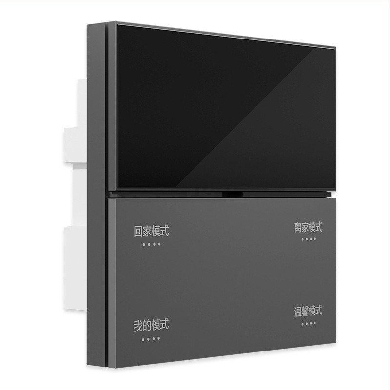 Panou inteligent de control al iluminatului cu reglaj, Bluetooth wireless, fără neutră, versiune cu două conductoare, întrerupător LED cu comandă vocală, panou din sticlă