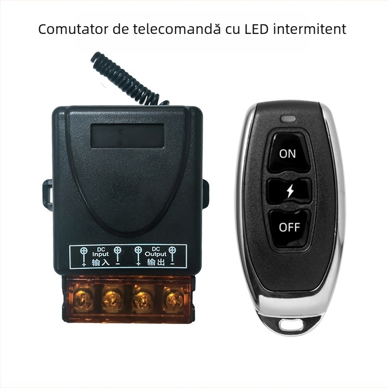 HY Comutator auto wireless cu telecomandă pentru LED spoturi și corpuri de iluminat, 12/24/36V DC, -20°C până la 45°C