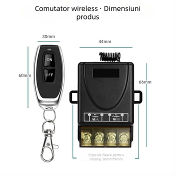 Comutator cu telecomandă pentru iluminat electric, pompe de apă, motoare și pompe de ulei — -25°C până la +50°C, ROHS.