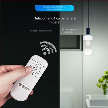 Suport bec E27 cu întrerupător wireless, control de la distanță, 220V, temperatură de funcționare -20°C până la 65°C