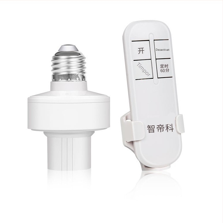 Suport bec E27 cu întrerupător wireless, control de la distanță, 220V, temperatură de funcționare -20°C până la 65°C