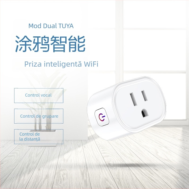 Graffiti Priză Inteligentă WiFi Mini 16A cu Măsurare a Consumului, Control de la Distanță prin Alexa, Interval 110-240V